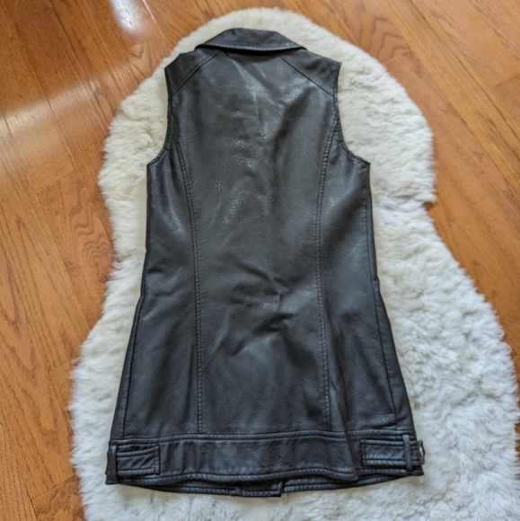 Noisy MAY faux leather moto biker jacket vest black women's xs - Picture 16 of 16